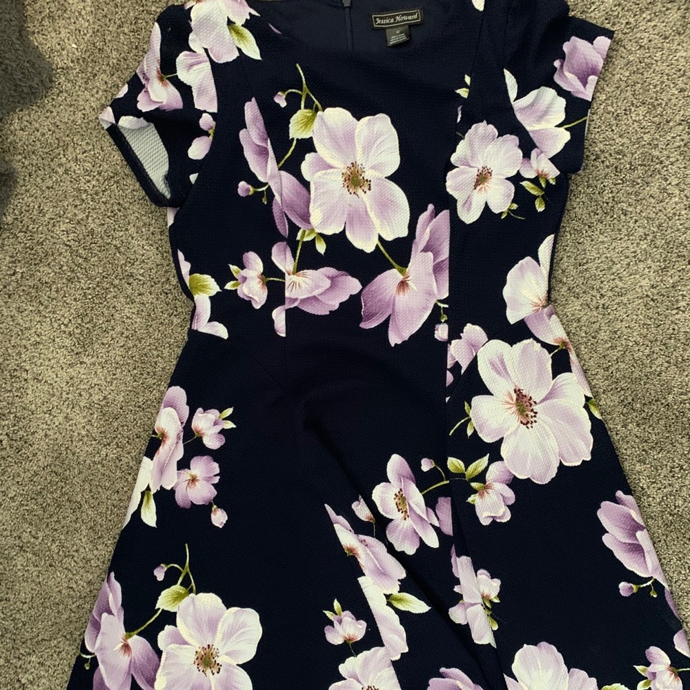 Navy floral dress